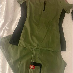 Green Dickies Scrub Set